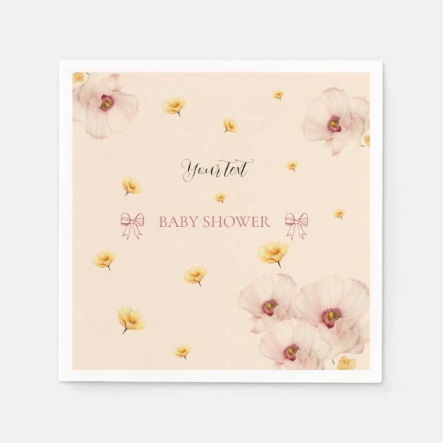 Pappersservett med blomster tema (Framsidan)