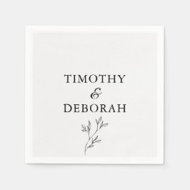 Pappersservett med eget namn Enkel design