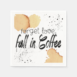 Pappersservett med kaffetema