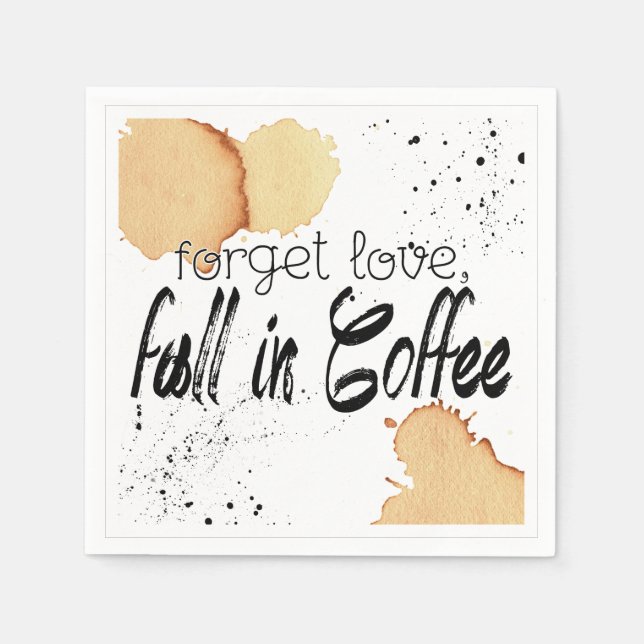 Pappersservett med kaffetema (Framsidan)