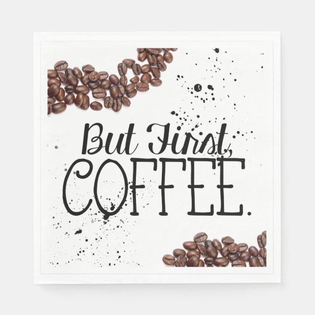 Pappersservett med kaffetema (Framsidan)