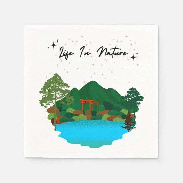 Pappersservett med Liv i naturen motiv (Framsidan)