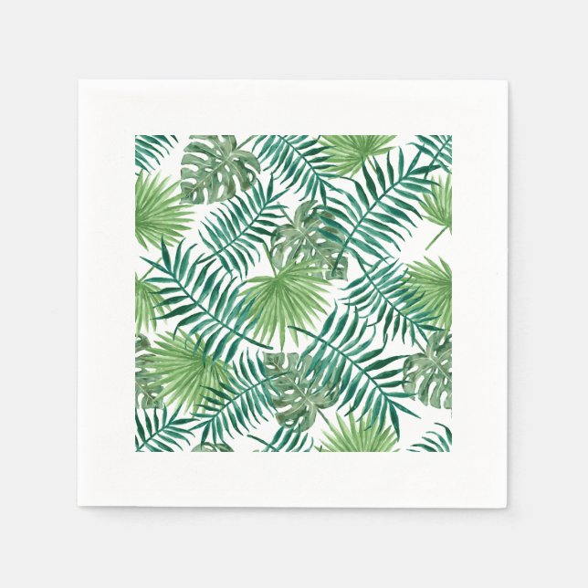Pappersservett med palmlöv (Framsidan)
