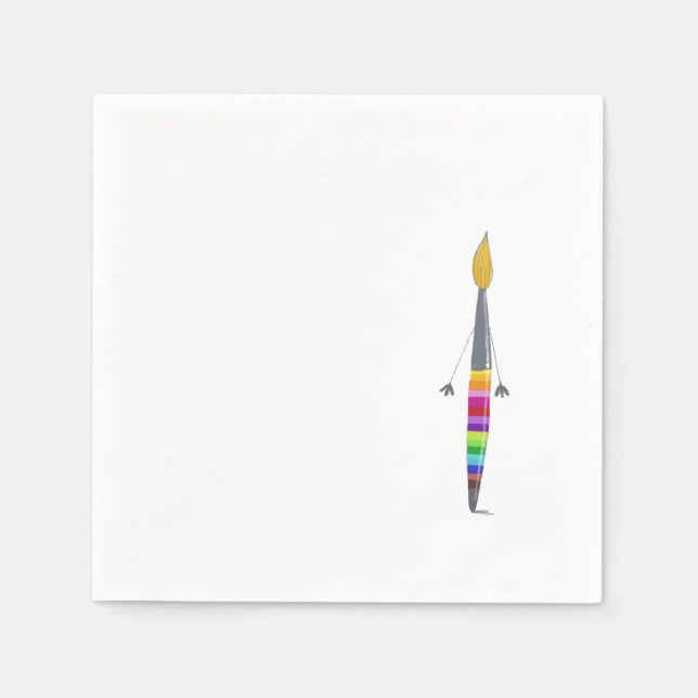 Pappersservett med Polly Paintbrush (Framsidan)