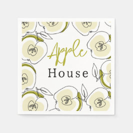 Pappersservett med urtaget äpple.