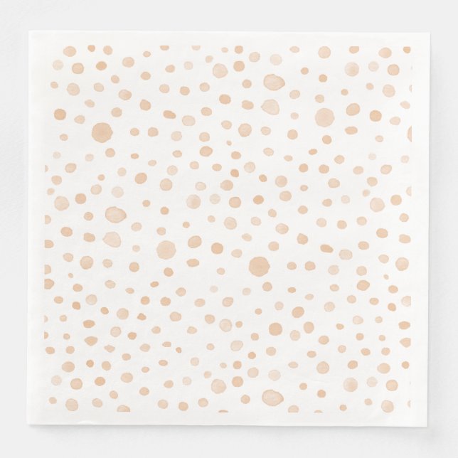 Pappersservett Melon Confetti Watercolor Dots (Framsida)