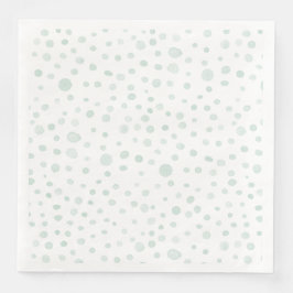 Pappersservett Mint Confetti Watercolor Dots