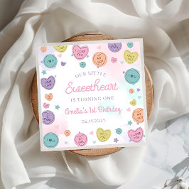 Pappersservett på födelsedagen, sötnos Valentine