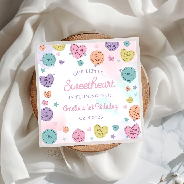Pappersservett på födelsedagen, sötnos Valentine (Skapare uppladdad)