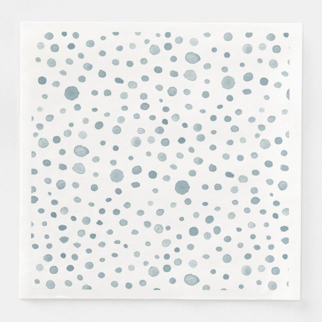 Pappersservett Peacock Confetti Watercolor Dots (Framsida)
