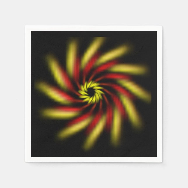 Pappersservett - Pinjul på svart (Framsidan)