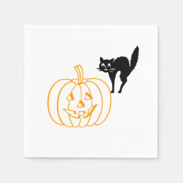 Pappersservett - Pumpkin och Katt