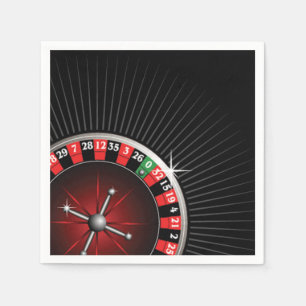 Pappersservett Roulette Wheel Casino