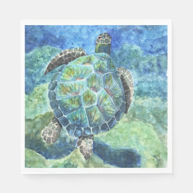 Pappersservett Sea Turtle #2 (Framsidan)