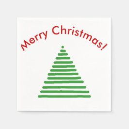 Pappersservett - Stiliserad Träd med böjd text