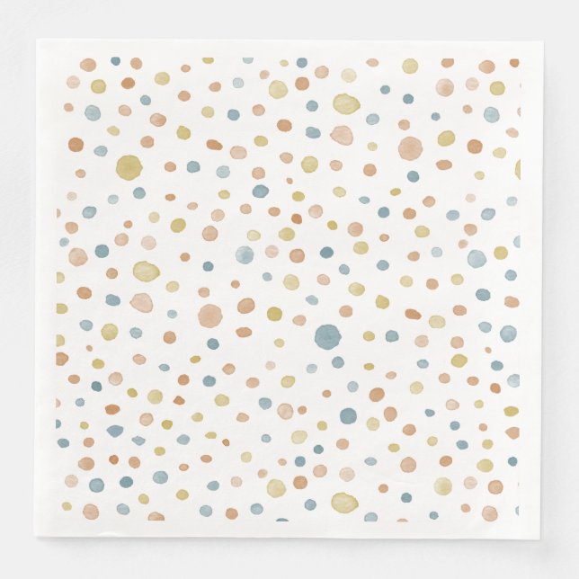 Pappersservett Trey Confetti Watercolor Dots (Framsida)