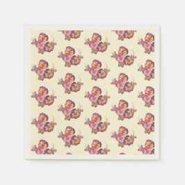 Pappersservett vintage Pansy Blooms