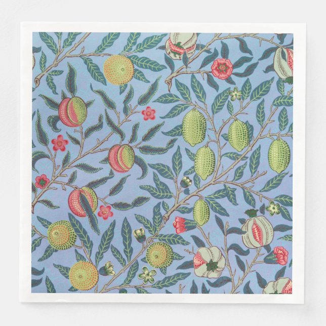 PAPPERSSERVETT: WILLIAM MORRIS : BLUE POMEGRANATES PAPPERSSERVETT (Framsida)