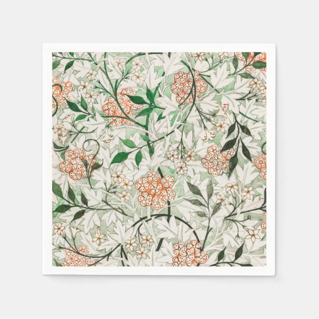 PAPPERSSERVETT: WILLIAM MORRIS: JASMINE PAPPERSSERVETT (Framsidan)