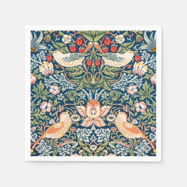 PAPPERSSERVETT: WILLIAM MORRIS STRAWBERRY THIEVES PAPPERSSERVETT (Framsidan)
