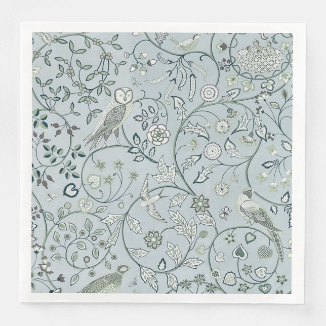 PAPPERSSERVETT: WILLIAM MORRIS:UGGLA & PHEASANT PAPPERSSERVETT (Framsida)