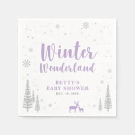 Pappersservett Winter Wonderland Snö Baby Shower