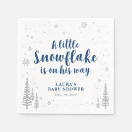 Pappersservett Winter Wonderland Snö Baby Shower