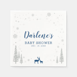 Pappersservett Winter Wonderland Snö Baby Shower