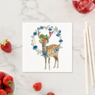 Pappersservetter, Deer Floral Fruit Pappersservett