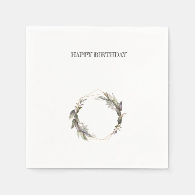 Pappersservetter Födelsedagsfest Tillbehör Servis (Framsidan)