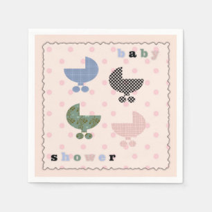 Pappersservetter för baby shower för flicka med ba