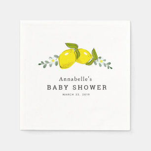 Pappersservetter för baby shower med citrusringand