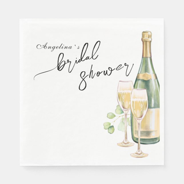 Pappersservetter för bröllopsfest. (Framsidan)