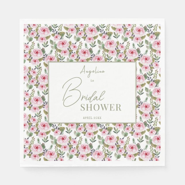 Pappersservetter för en pastellbröllopsfest. (Framsidan)