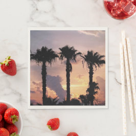 Pappersservetter för lunch med motiv av palmer i s