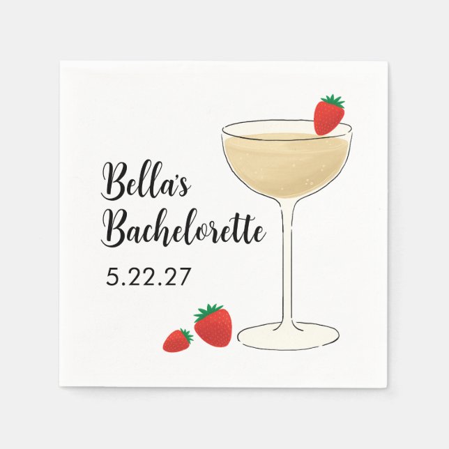 Pappersservetter för möhippa cocktailparty (Framsidan)