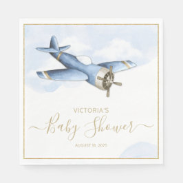 Pappersservetter för Vintage Flygplan Baby Shower