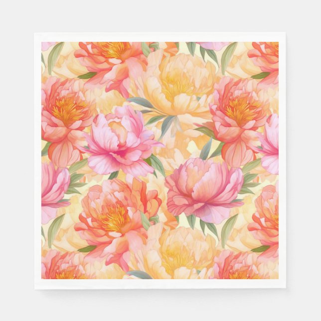 Pappersservetter med blommotiv (Framsidan)