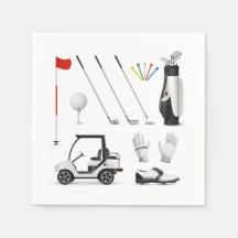 Pappersservetter med golfmotiv, Förnödenheter för 