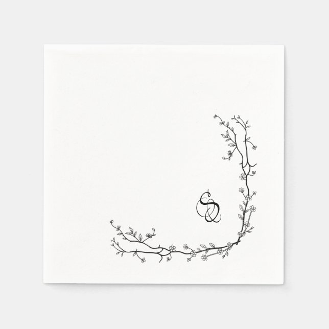 Pappersservetter med monogram (Framsidan)