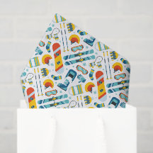 Pappersservetter med skidåkning, decoupage snowboa