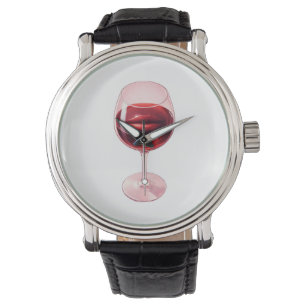 Pappersservetter med vin glas och röda läppar armbandsur