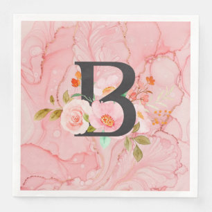 Pappersservetter till middag Letter B