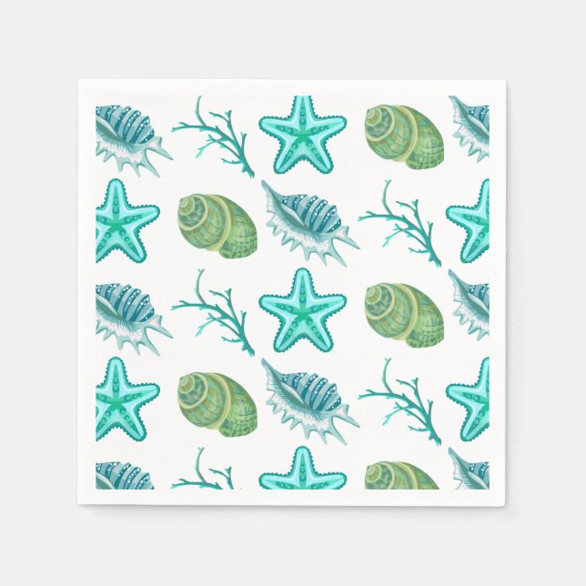 Pappersservietter för cocktail - snigelskal pappersservett (Framsidan)