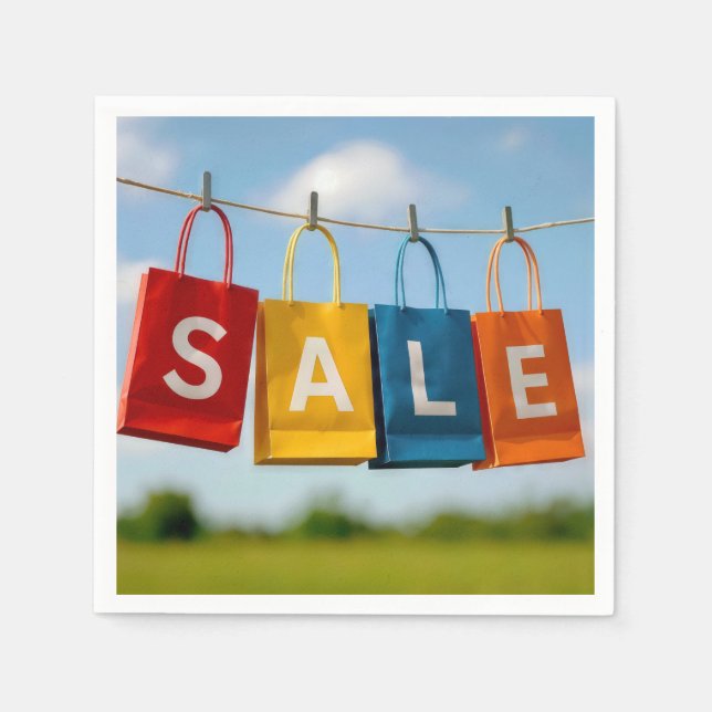 Pappersshoppingpåse Försäljning Online Pappersservett (Framsidan)