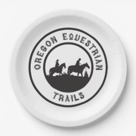 Papperstallrikar med OET-logotypen