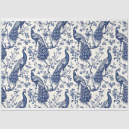 Papperstorkduk med kineseri stil och påfågelmotiv