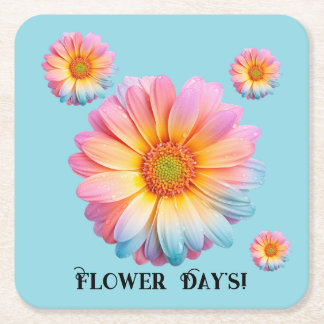 Pappersunderlägg (Flower Day's) Underlägg Papper Kvadrat