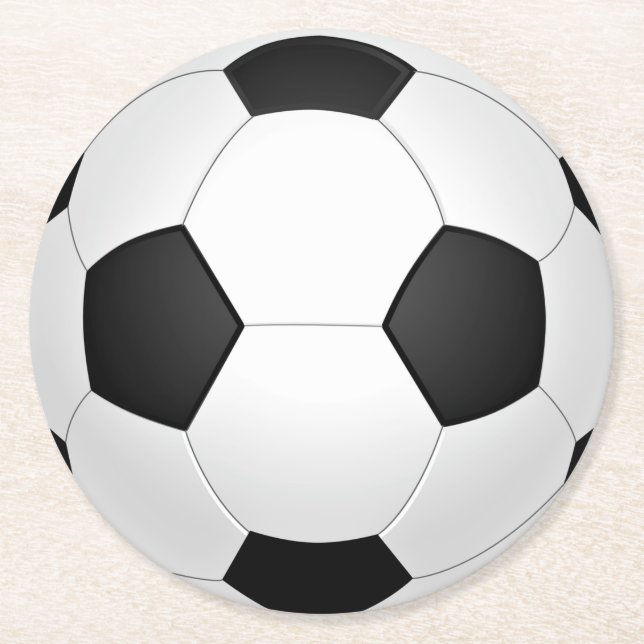 Pappersunderlägg i form av fotbollar underlägg papper rund (Framsidan)