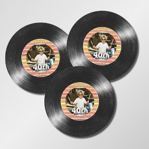Pappersunderlägg i vinylskivor för 40-årsfirande underlägg papper rund